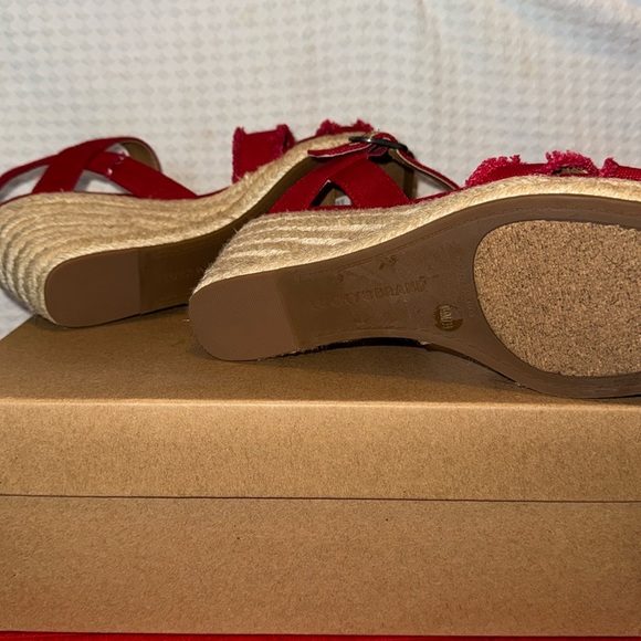 Red Wedge Espadrilles